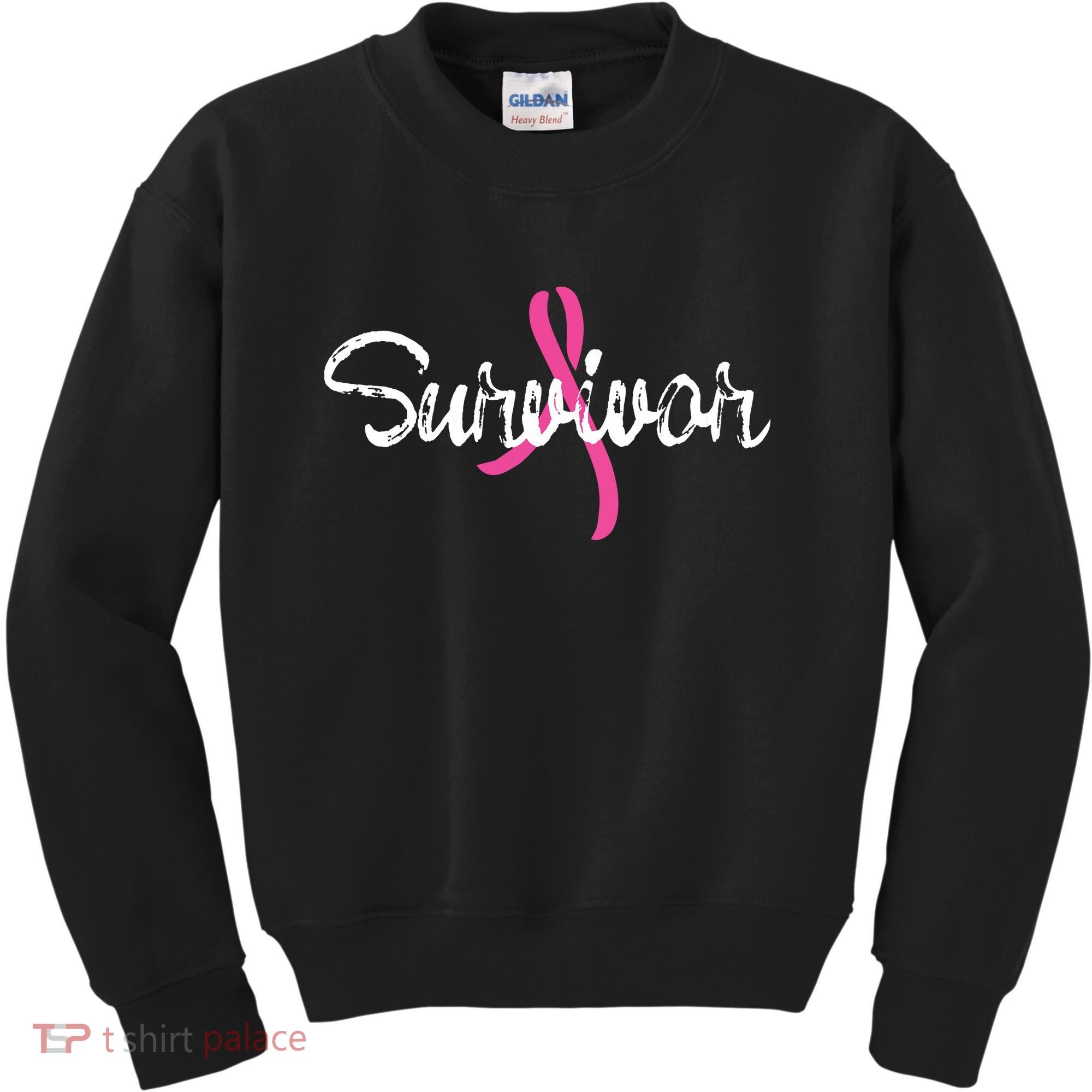 Breast Cancer Awareness Survivor Pink Ribbon Gift Kids Sweatshirt