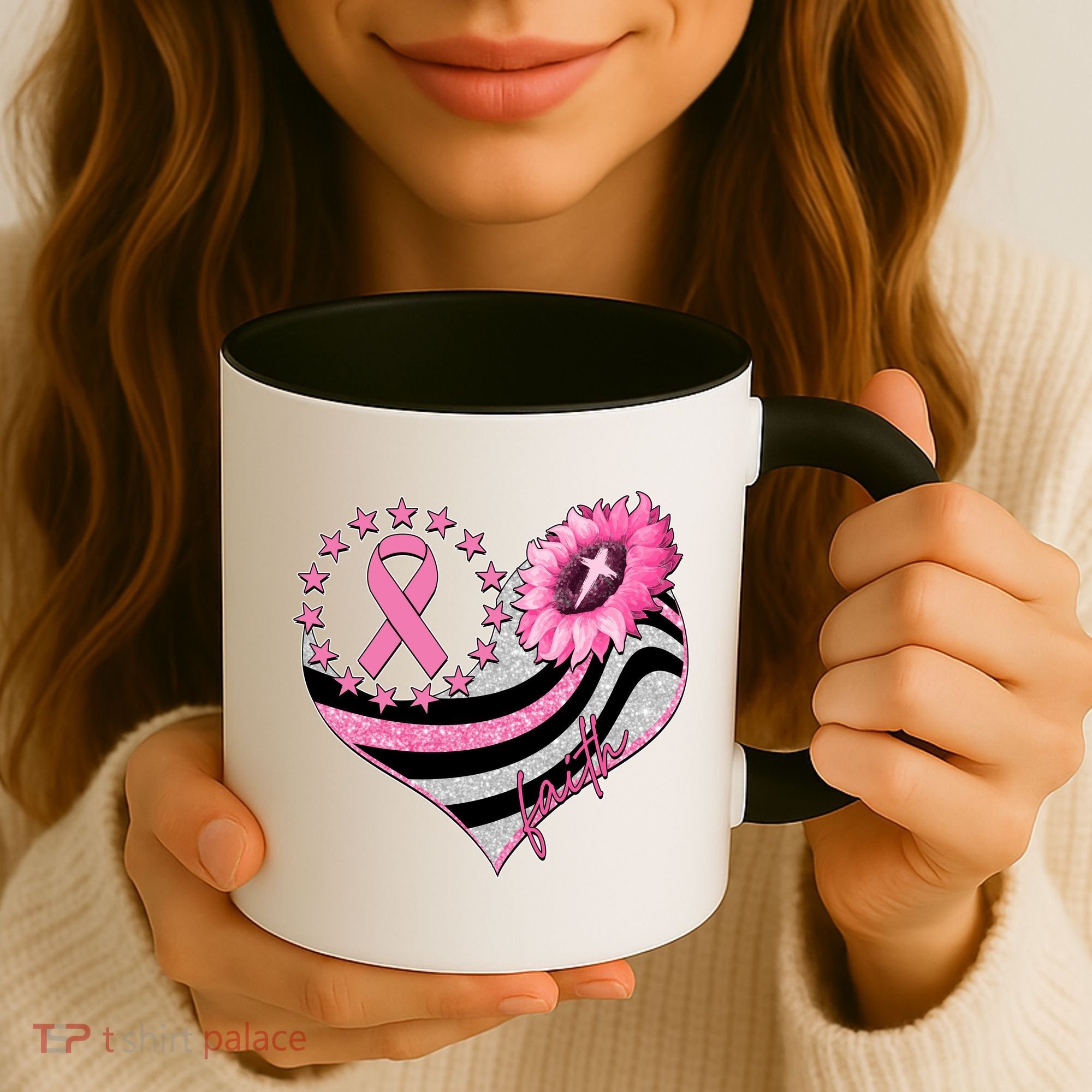 Breast Cancer Awareness Faith Coffee Mug