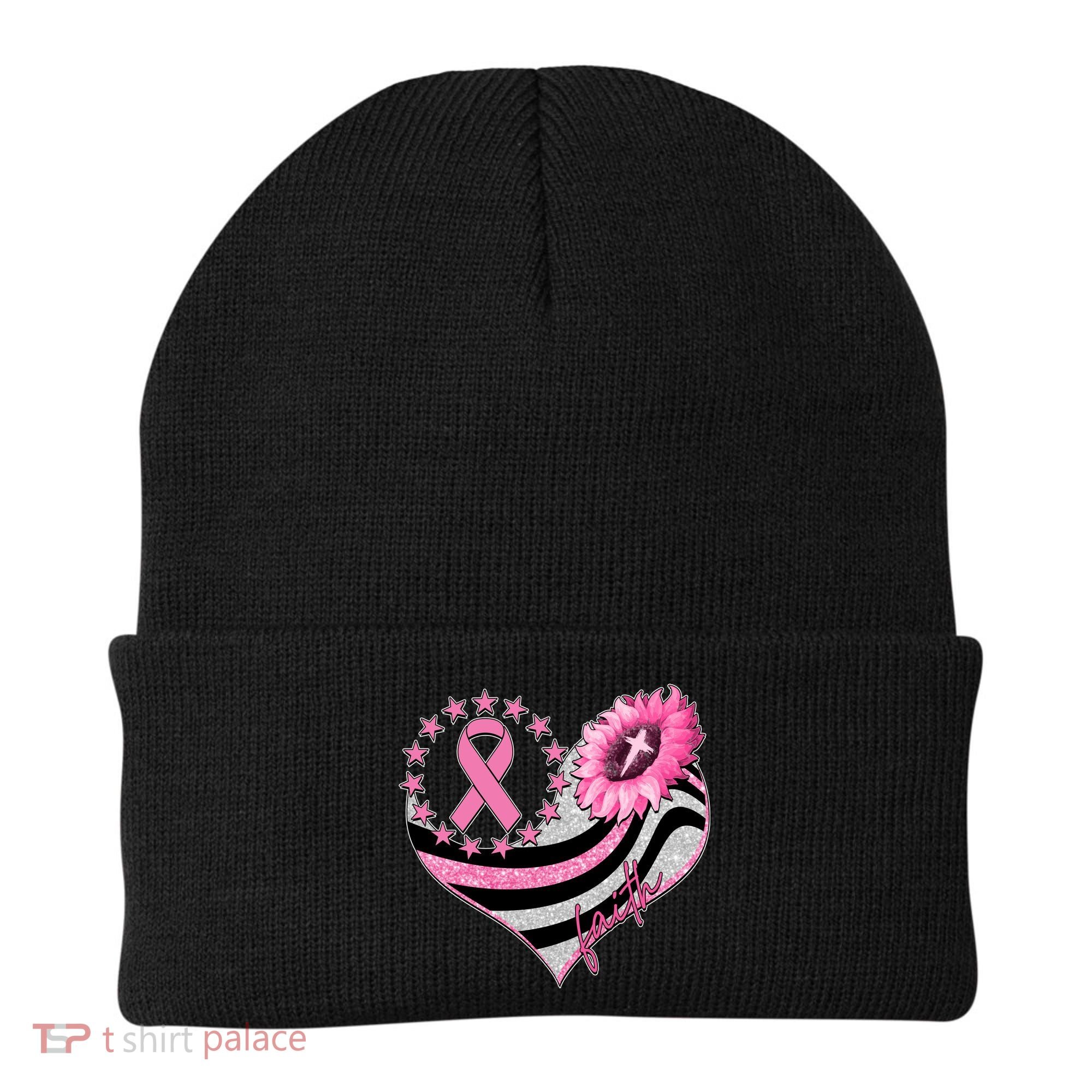 Breast Cancer Awareness Faith Beanie