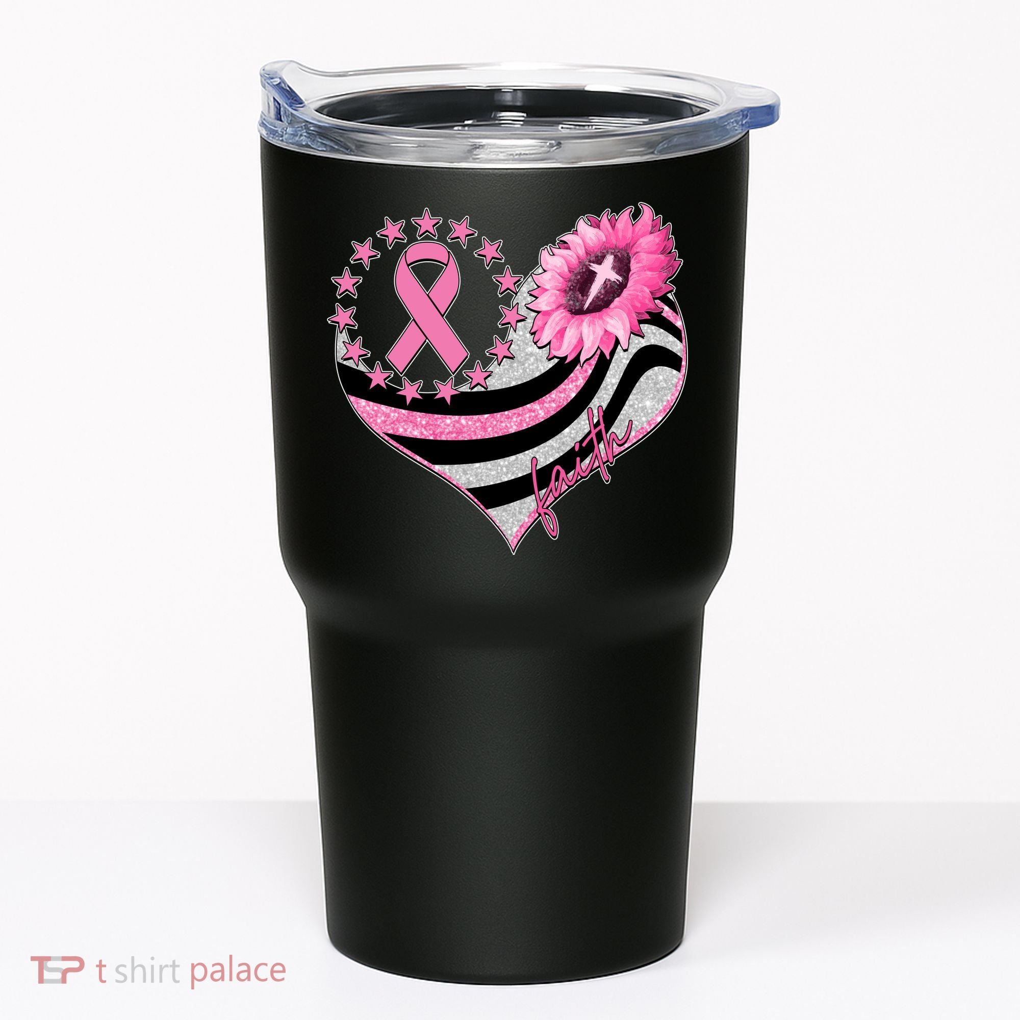 Breast Cancer Awareness Faith Tumbler