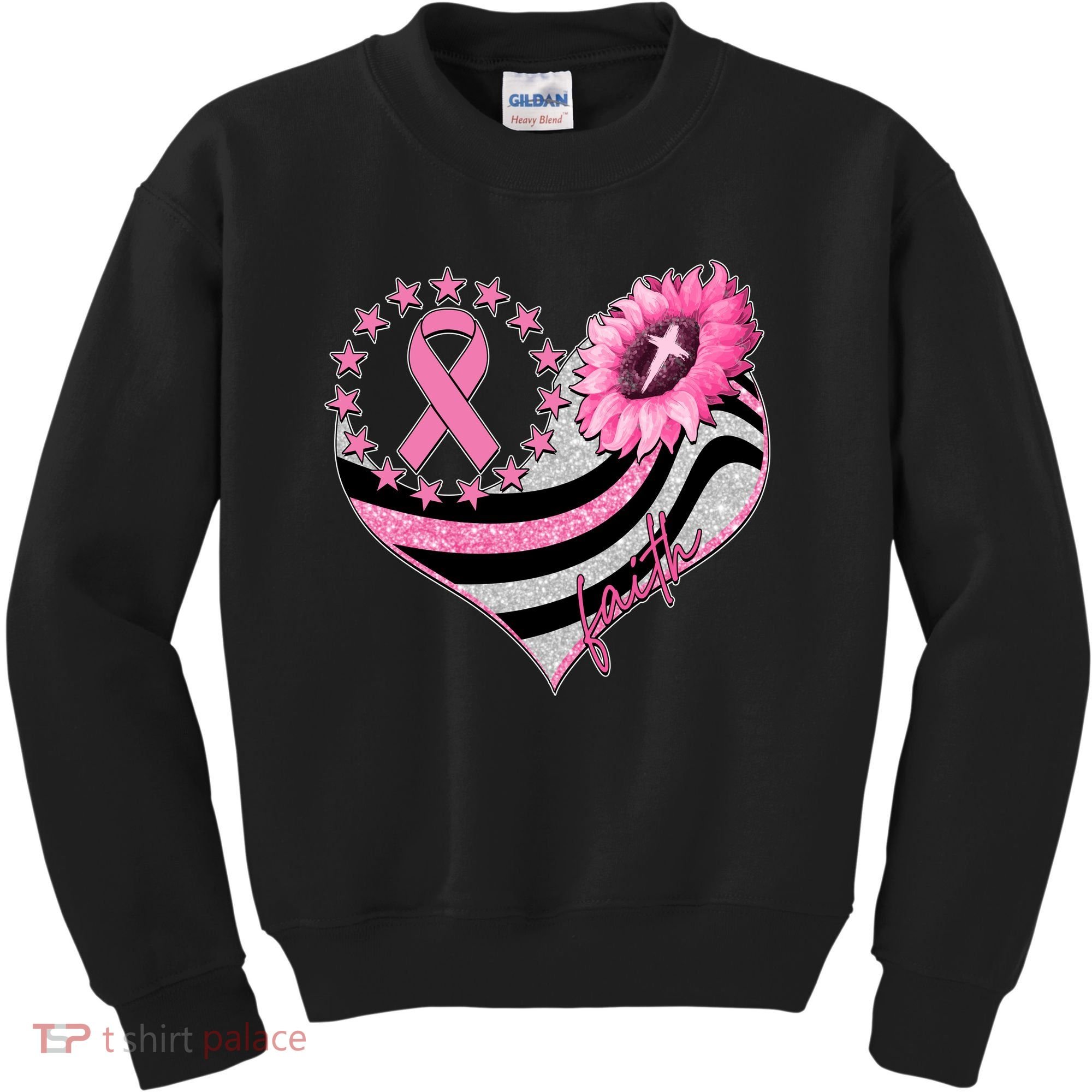 Breast Cancer Awareness Faith Kids Sweatshirt