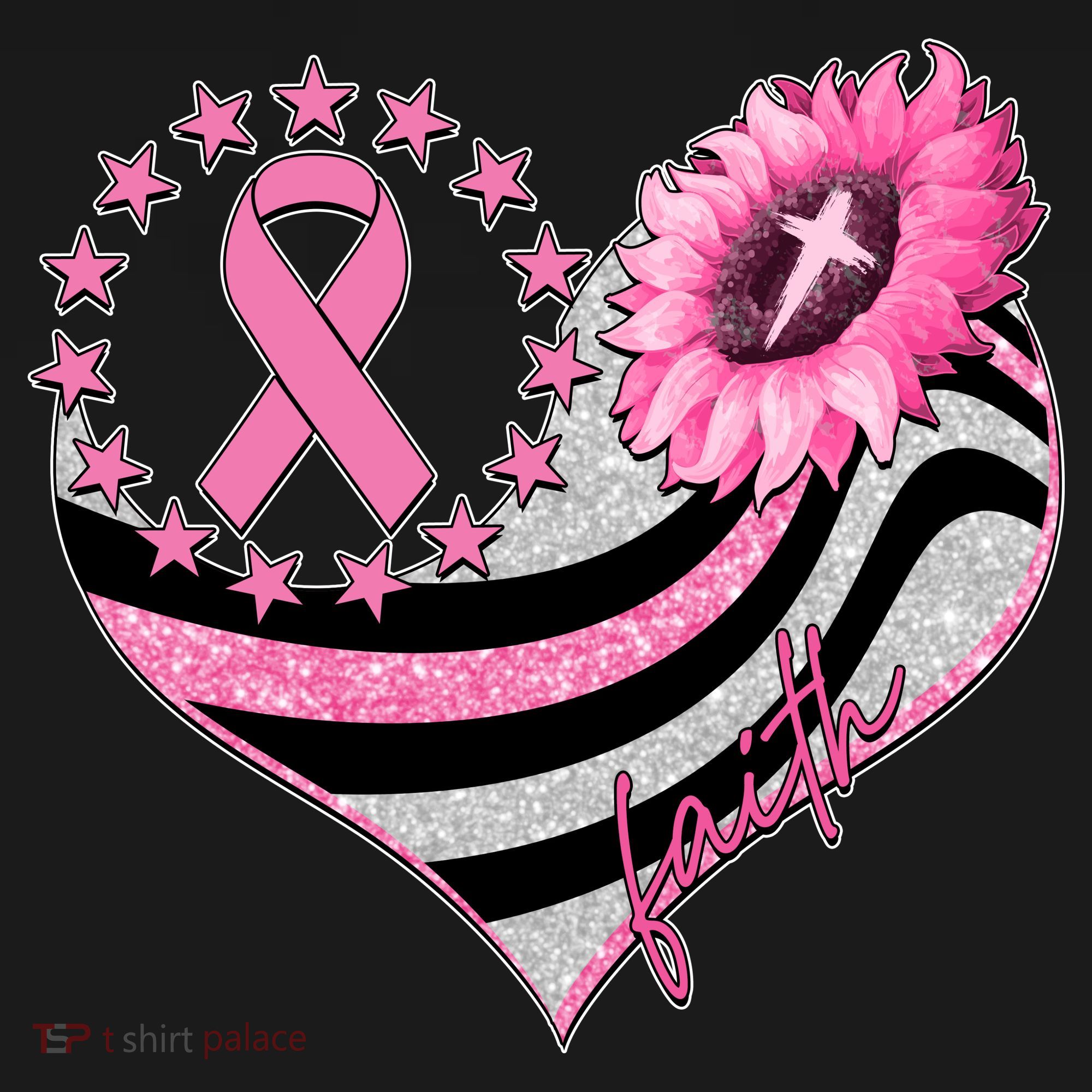 Breast Cancer Awareness Faith Kids Sweatshirt