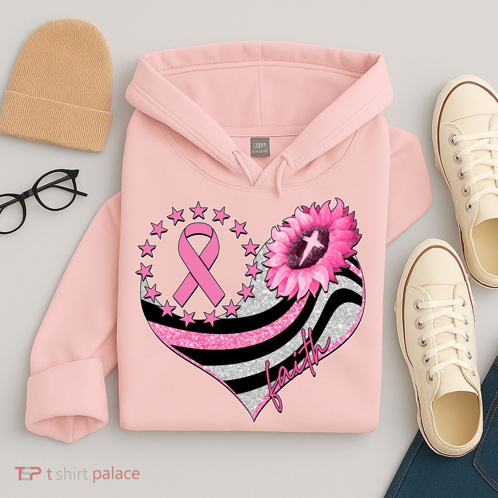 Breast Cancer Awareness Faith Hoodie