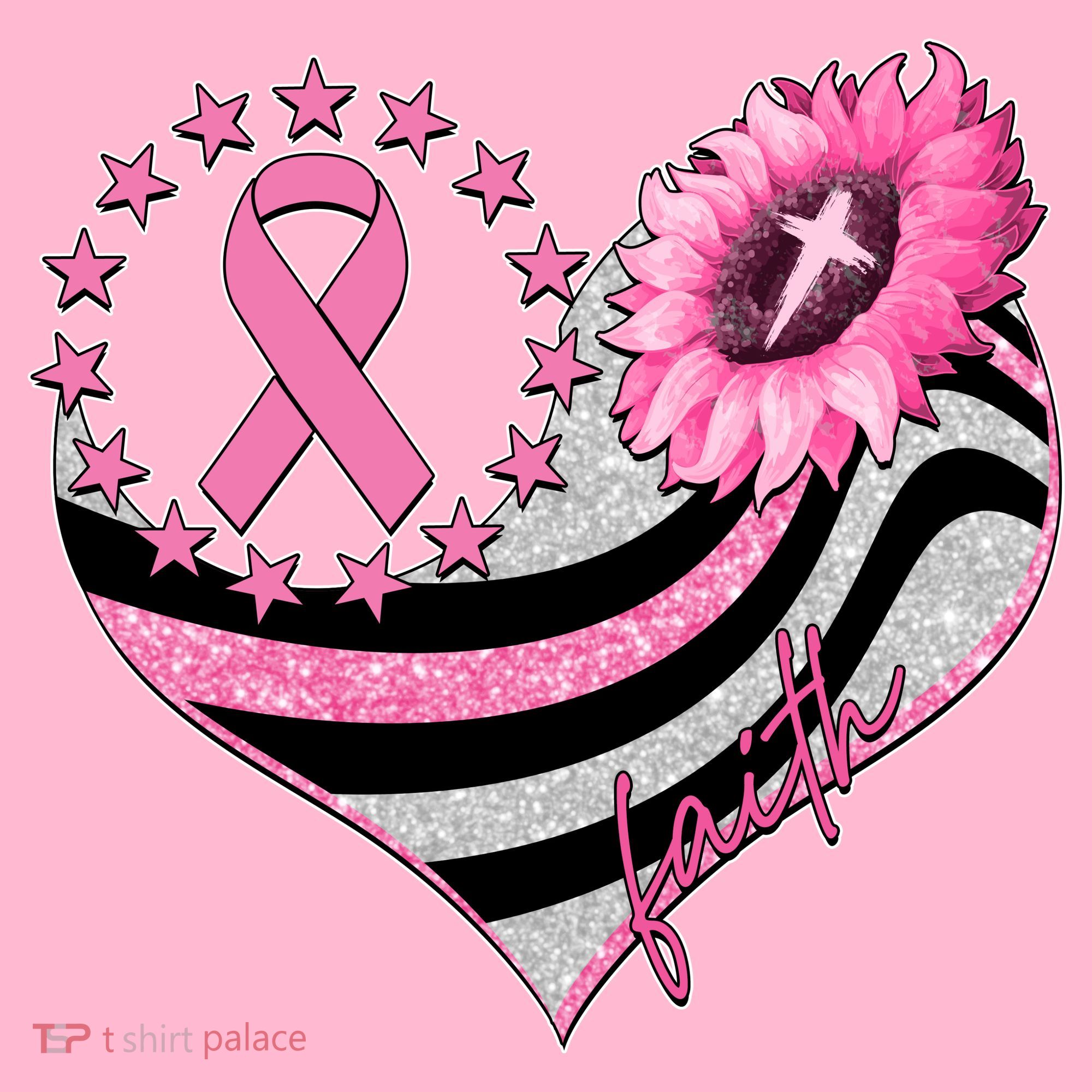 Breast Cancer Awareness Faith Long Sleeve Shirt