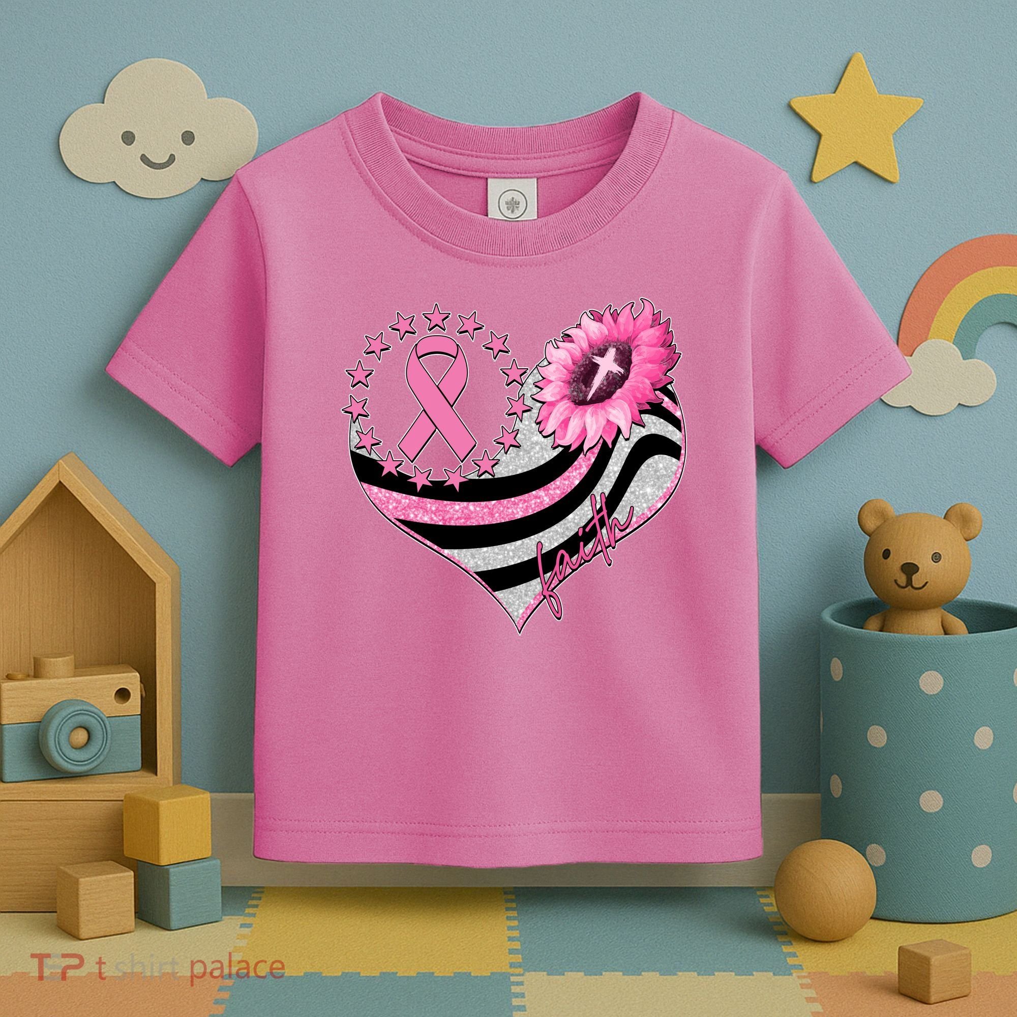 Breast Cancer Awareness Faith Toddler T-Shirt