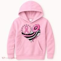 Breast Cancer Awareness Faith Kids Hoodie thumb 0