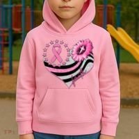 Breast Cancer Awareness Faith Kids Hoodie thumb 2