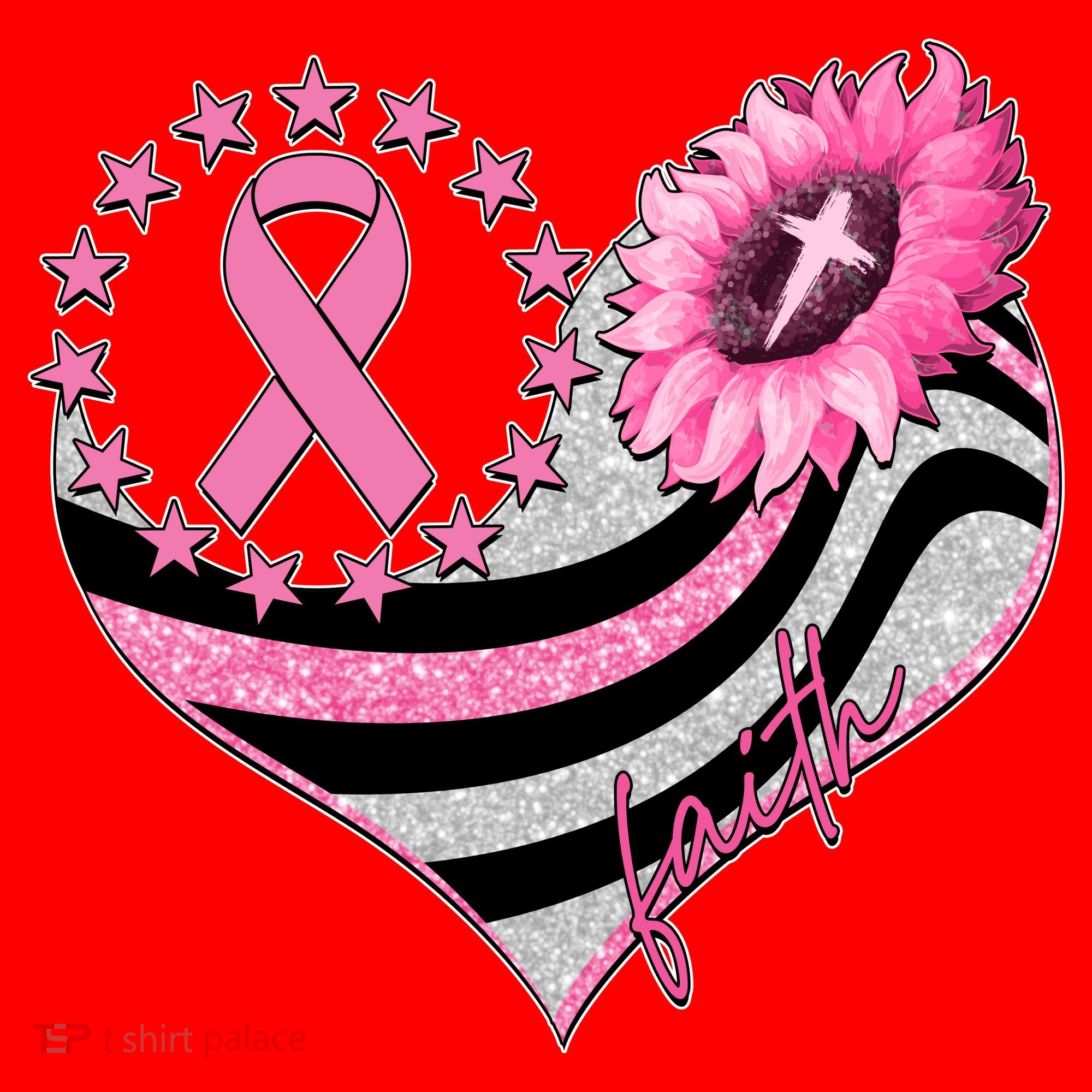 Breast Cancer Awareness Faith Santa Hat