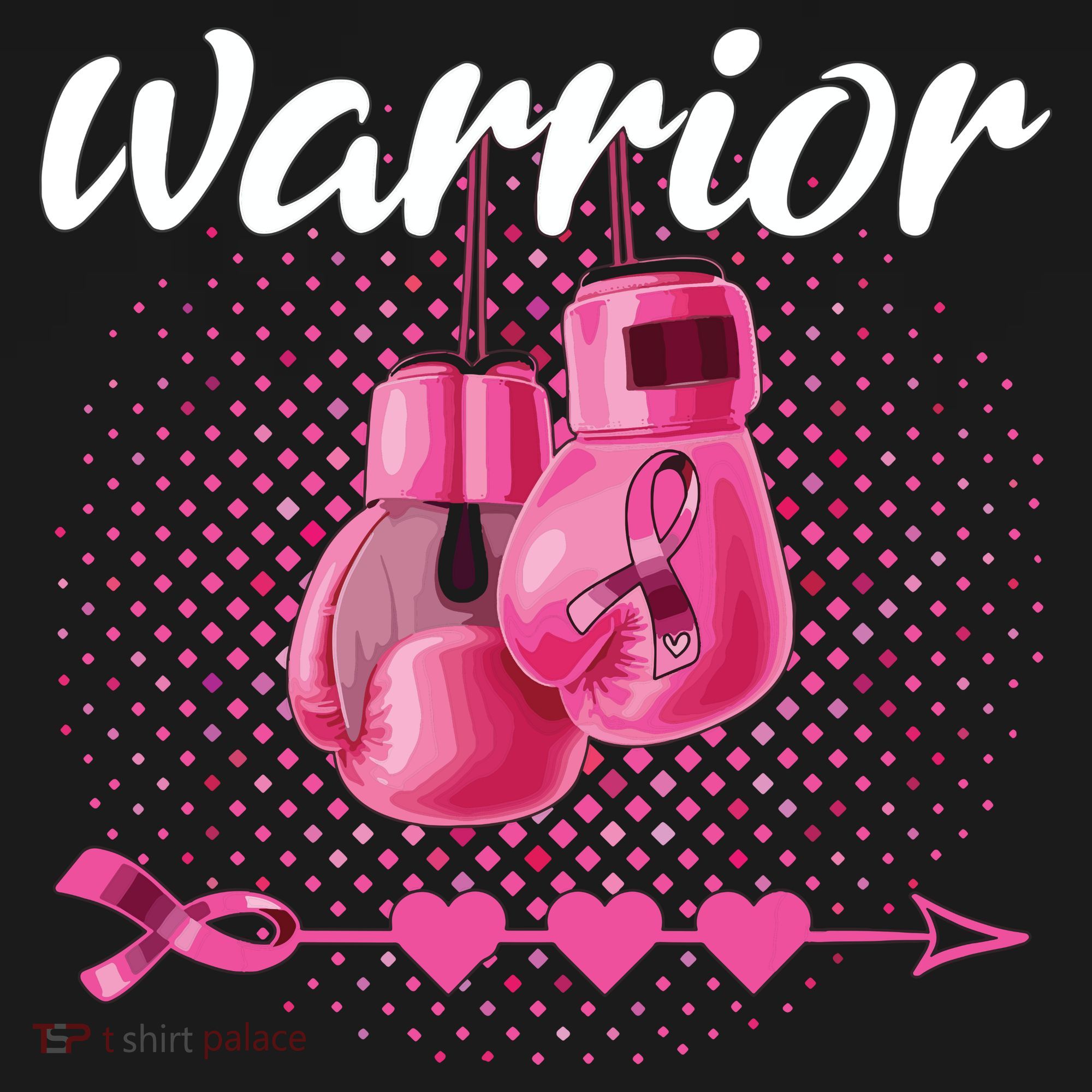 Breast Cancer Awareness Pink Boxing Gloves Warrior Backpack