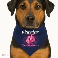Breast Cancer Awareness Pink Boxing Gloves Warrior USA-Made Doggie Bandana thumb 1
