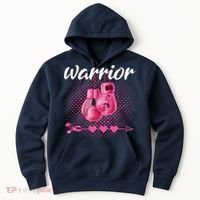Breast Cancer Awareness Pink Boxing Gloves Warrior Hoodie thumb 0