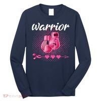 Breast Cancer Awareness Pink Boxing Gloves Warrior Long Sleeve Shirt thumb 0