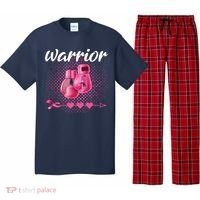 Breast Cancer Awareness Pink Boxing Gloves Warrior Pajama Set thumb 0