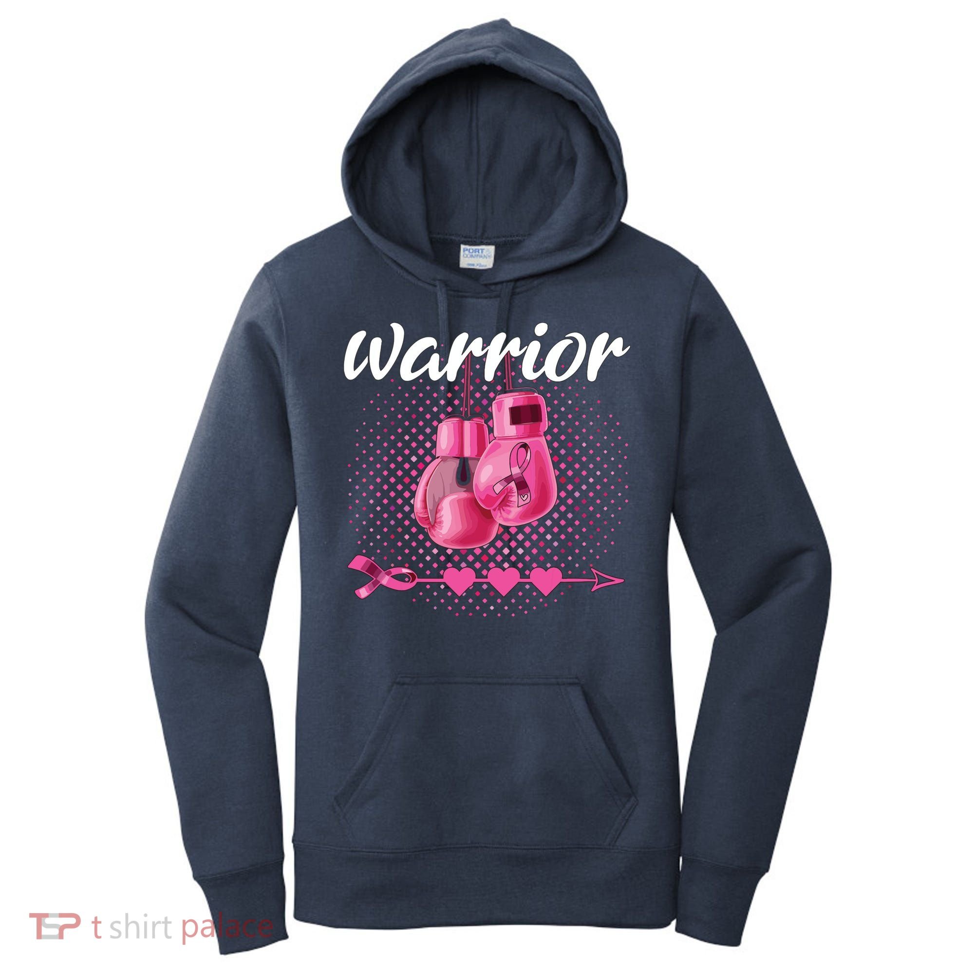 Breast Cancer Awareness Pink Boxing Gloves Warrior Women's Hoodie