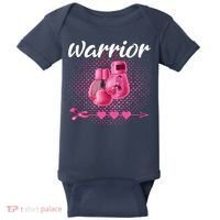 Breast Cancer Awareness Pink Boxing Gloves Warrior Baby Bodysuit thumb 0