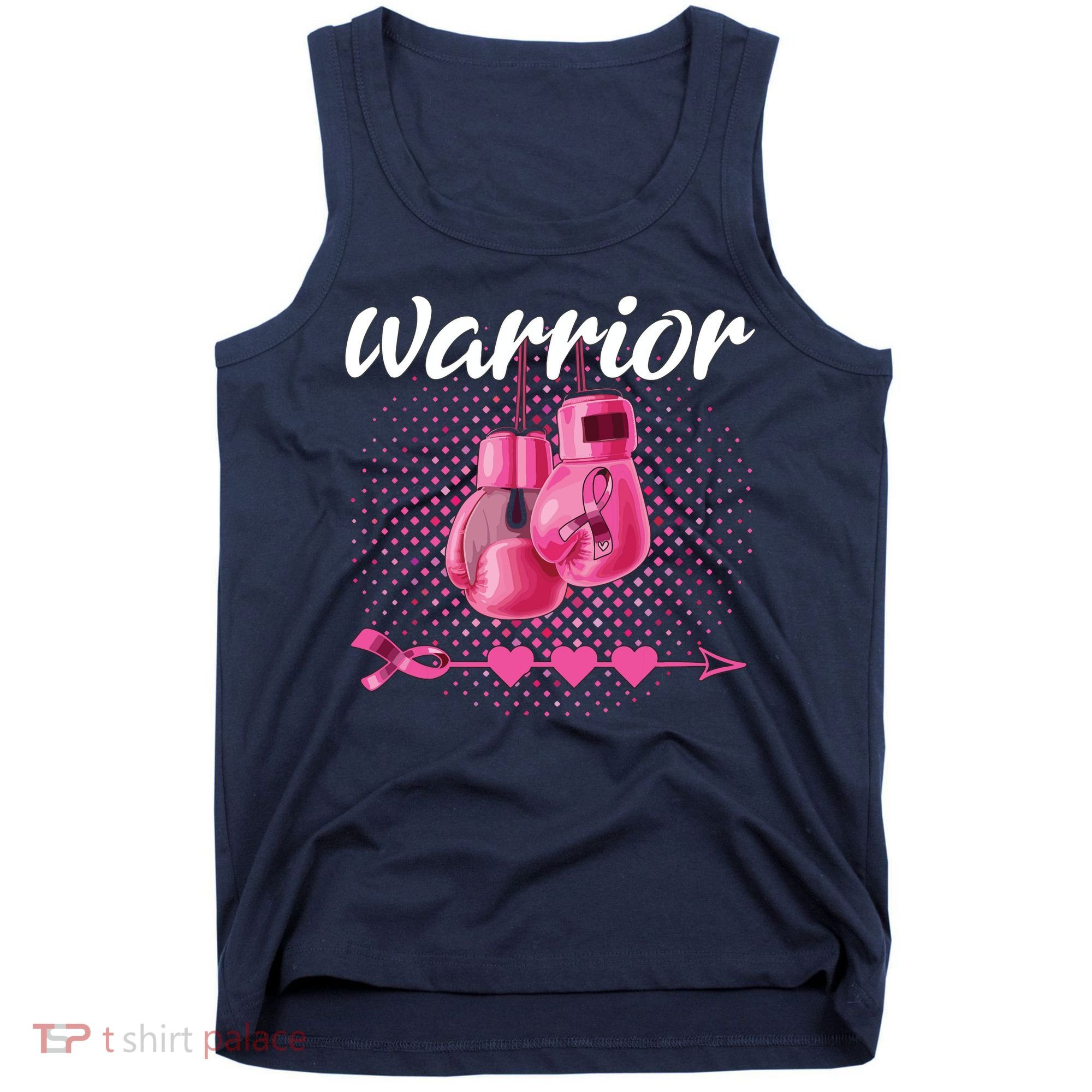 Breast Cancer Awareness Pink Boxing Gloves Warrior Tank Top