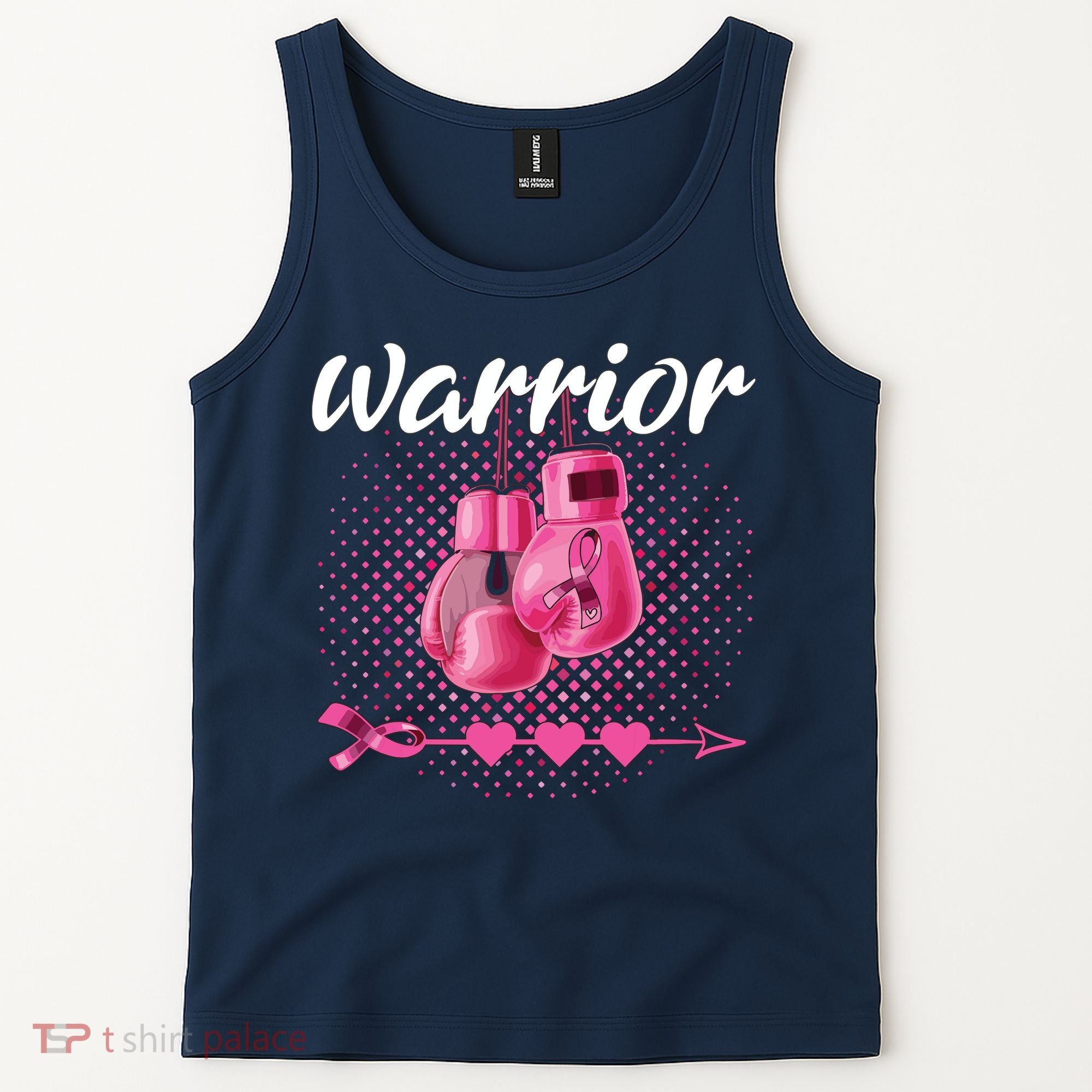 Breast Cancer Awareness Pink Boxing Gloves Warrior Tank Top