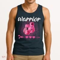 Breast Cancer Awareness Pink Boxing Gloves Warrior Tank Top thumb 3
