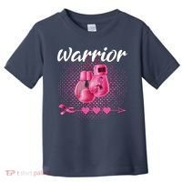 Breast Cancer Awareness Pink Boxing Gloves Warrior Toddler T-Shirt thumb 0