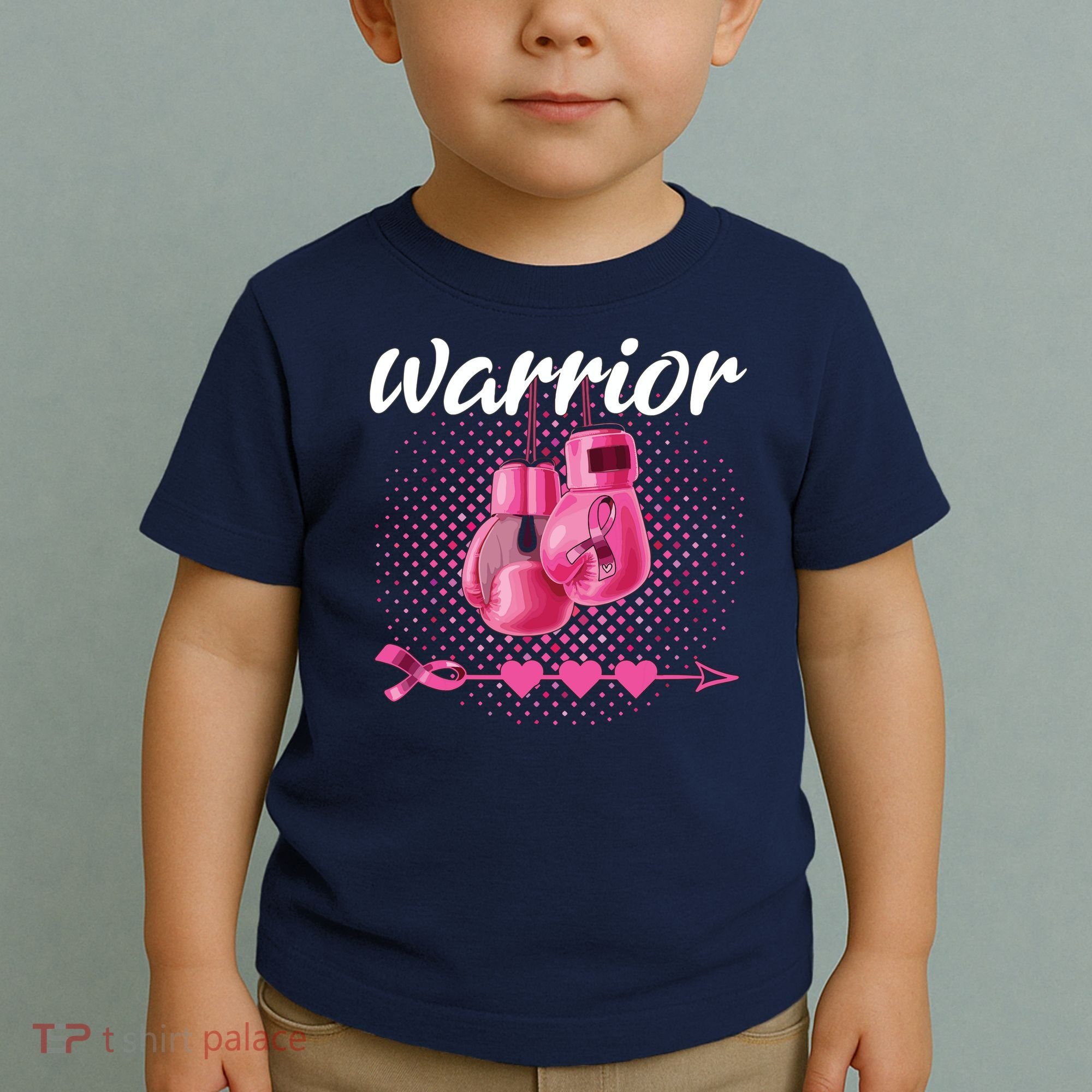 Breast Cancer Awareness Pink Boxing Gloves Warrior Toddler T-Shirt