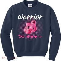 Breast Cancer Awareness Pink Boxing Gloves Warrior Kids Sweatshirt thumb 0