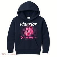 Breast Cancer Awareness Pink Boxing Gloves Warrior Kids Hoodie thumb 0