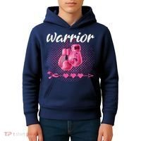 Breast Cancer Awareness Pink Boxing Gloves Warrior Kids Hoodie thumb 4