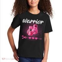 Breast Cancer Awareness Pink Boxing Gloves Warrior Kids T-Shirt thumb 2