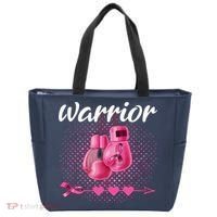 Breast Cancer Awareness Pink Boxing Gloves Warrior Tote Bag thumb 0