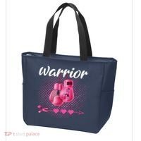 Breast Cancer Awareness Pink Boxing Gloves Warrior Tote Bag thumb 3