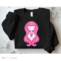 Breast Cancer Awareness Pink Ribbon Girl Sweatshirt thumb 2