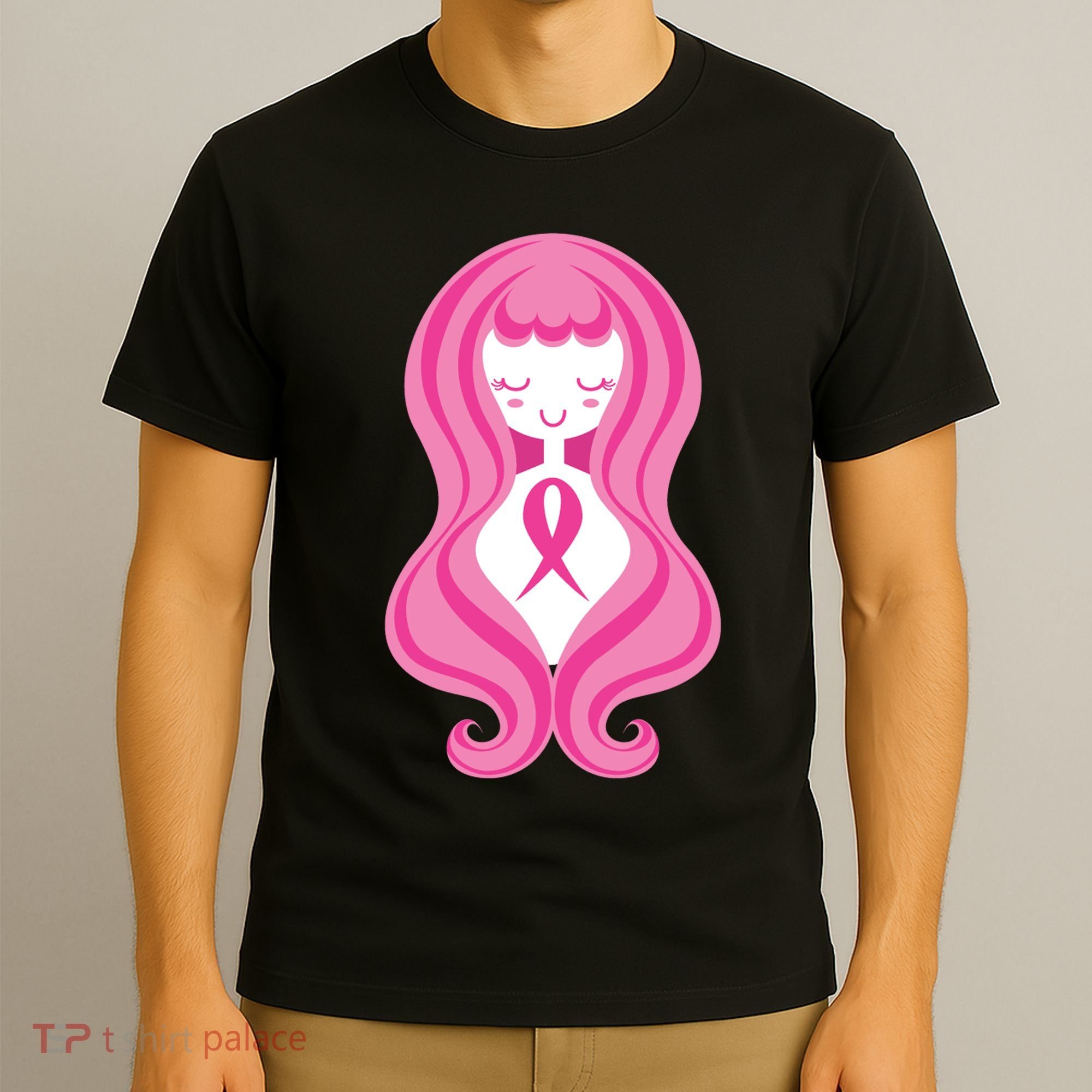 Breast Cancer Awareness Pink Ribbon Girl T-Shirt