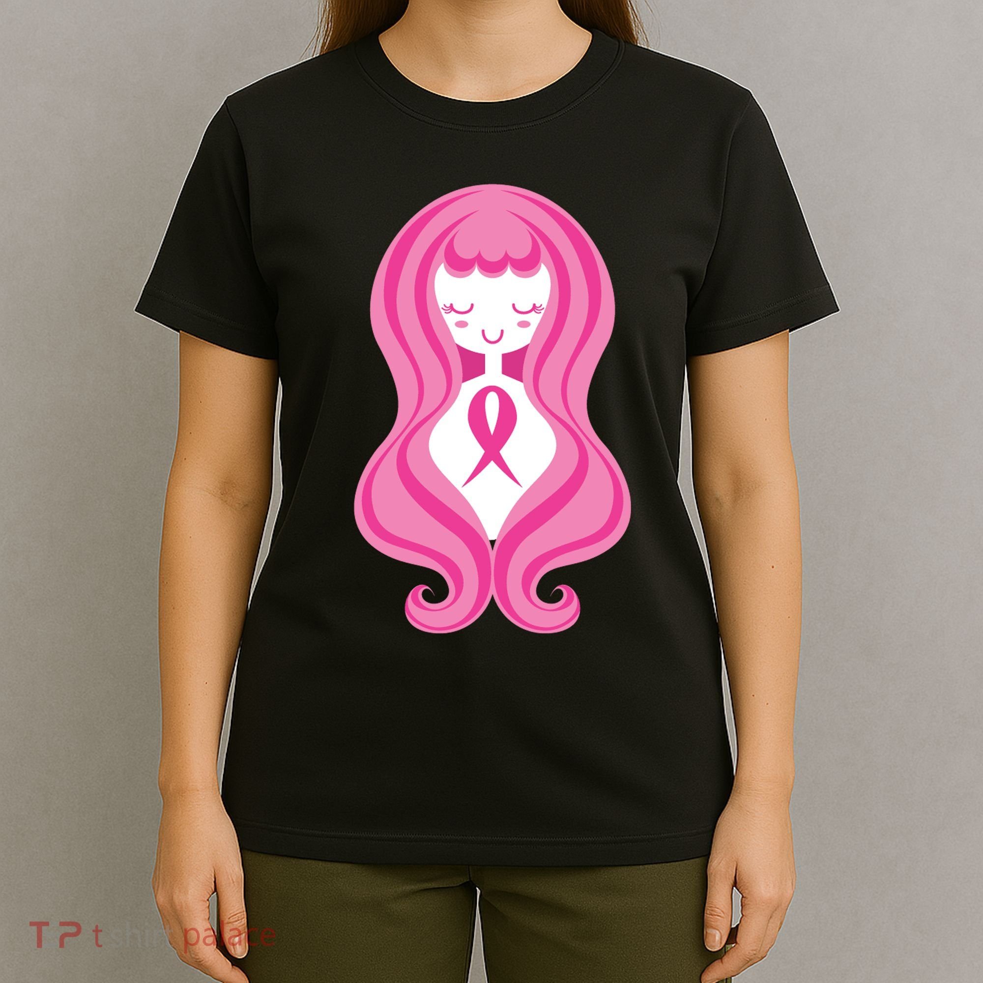 Breast Cancer Awareness Pink Ribbon Girl T-Shirt