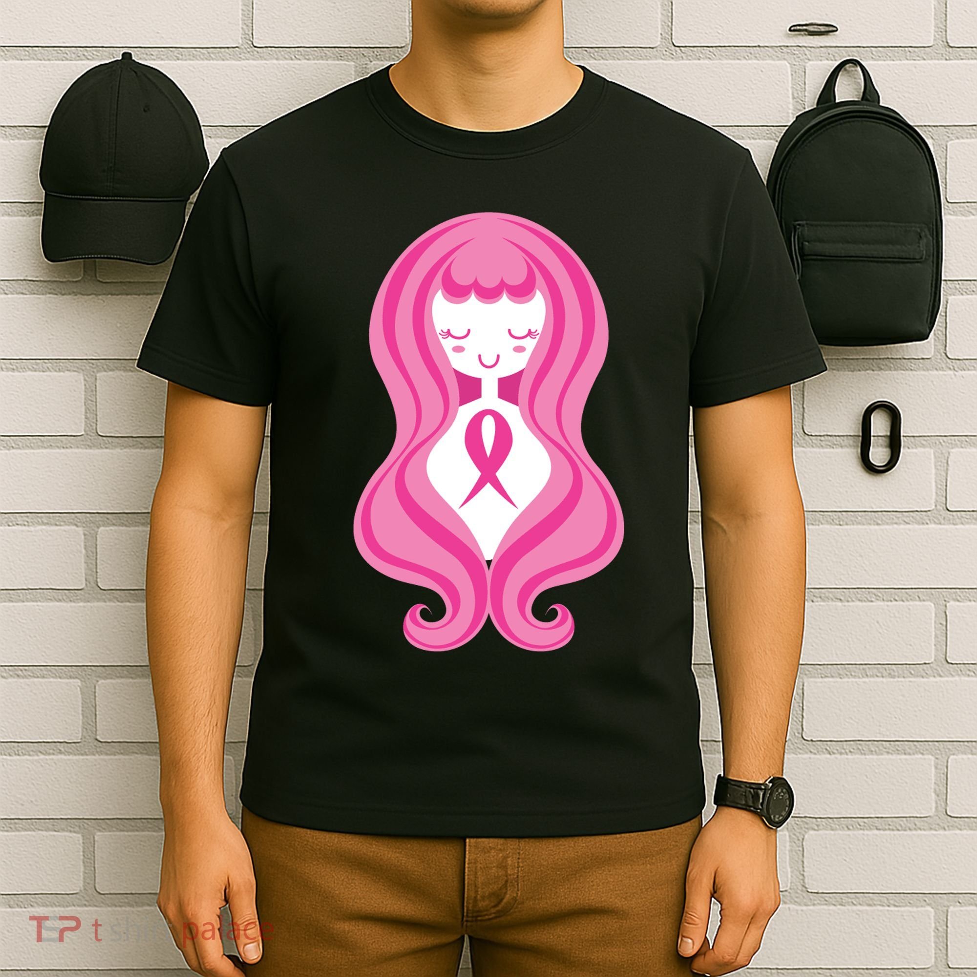 Breast Cancer Awareness Pink Ribbon Girl T-Shirt
