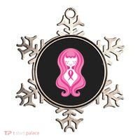 Breast Cancer Awareness Pink Ribbon Girl Ornament thumb 0