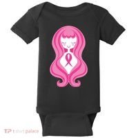 Breast Cancer Awareness Pink Ribbon Girl Baby Bodysuit thumb 0