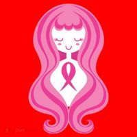 Breast Cancer Awareness Pink Ribbon Girl Santa Hat thumb 1