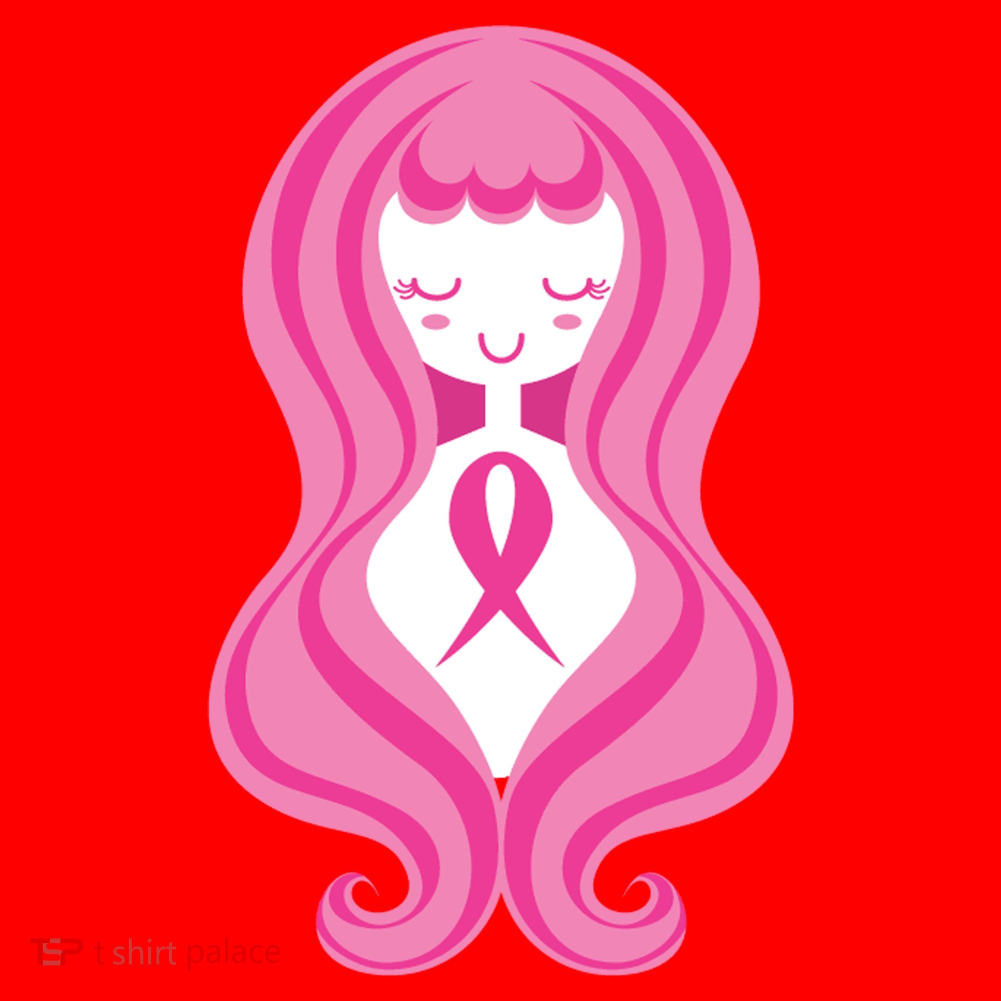 Breast Cancer Awareness Pink Ribbon Girl Santa Hat