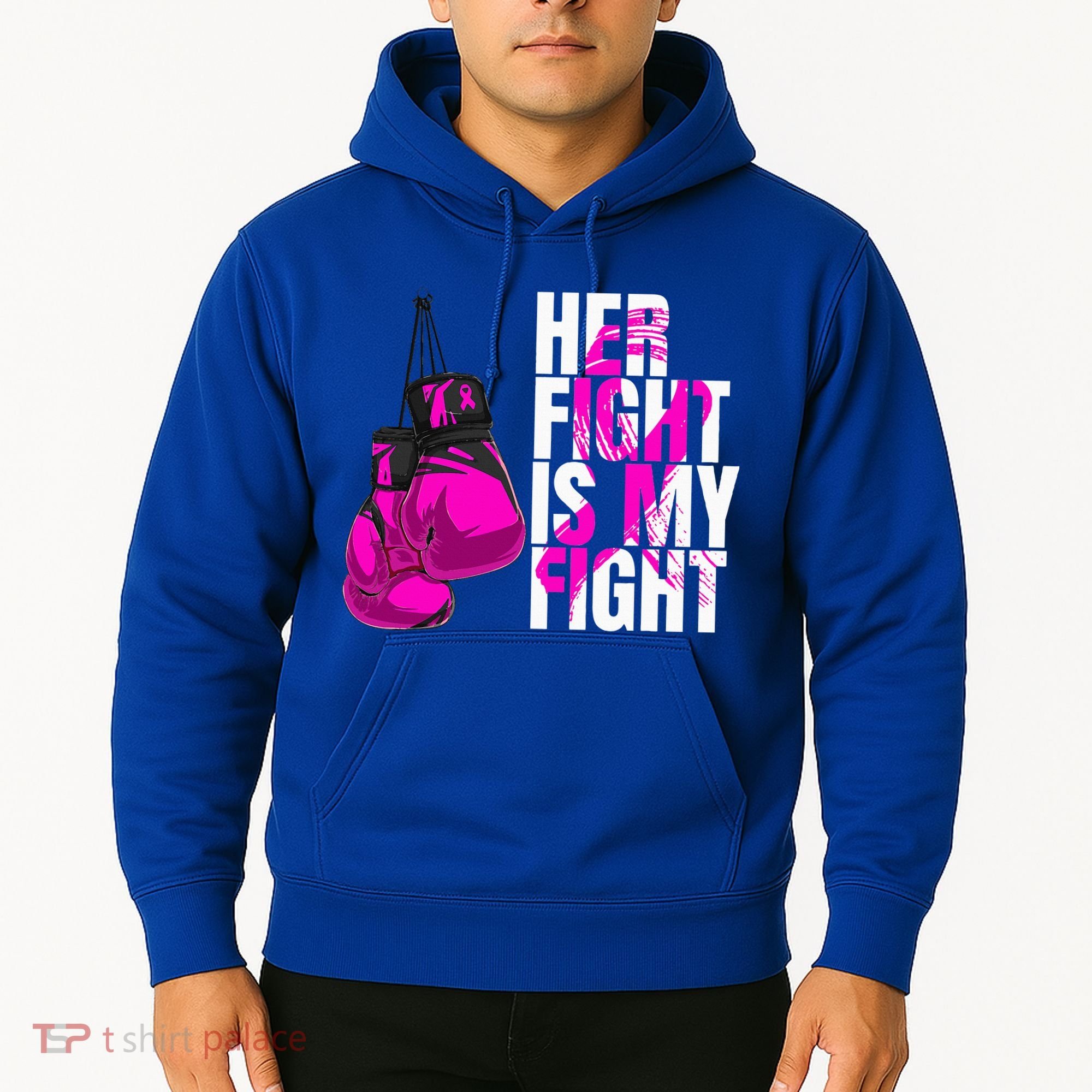 Breast Cancer Awareness Husband Support Squad Hoodie