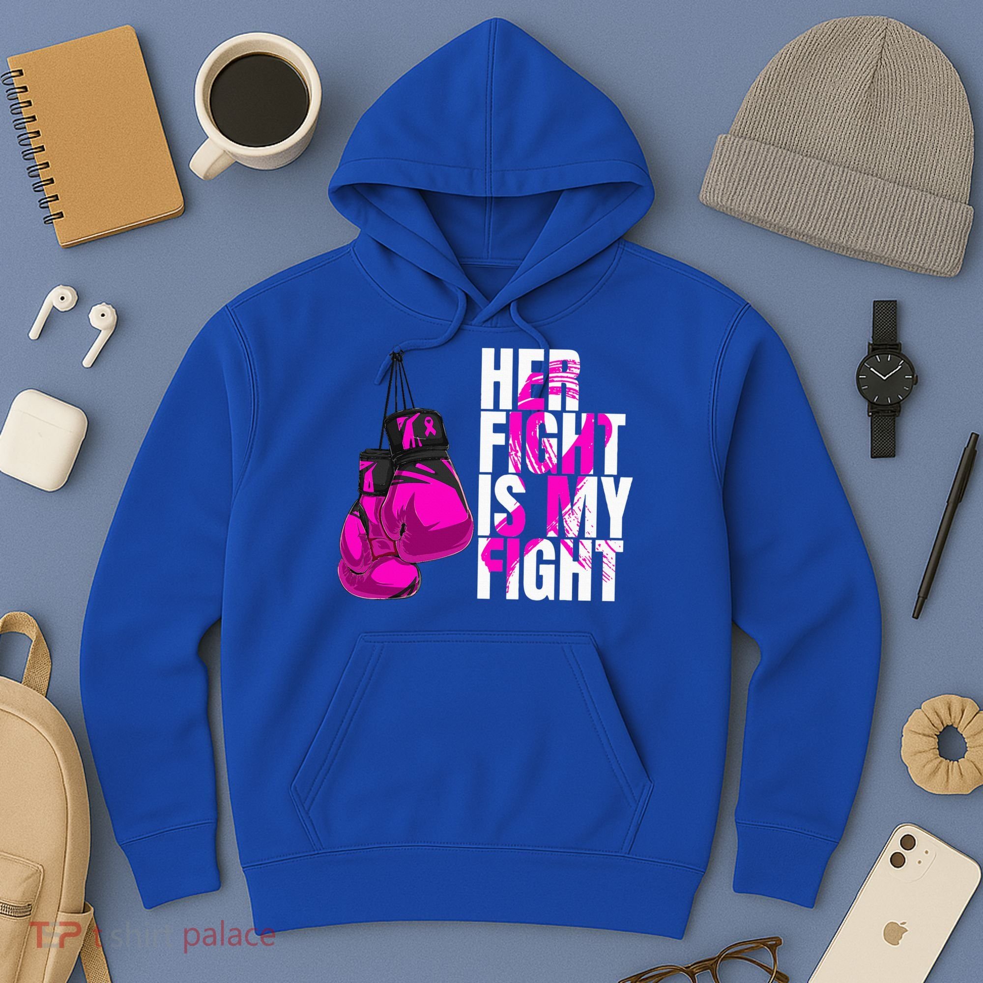 Breast Cancer Awareness Husband Support Squad Hoodie