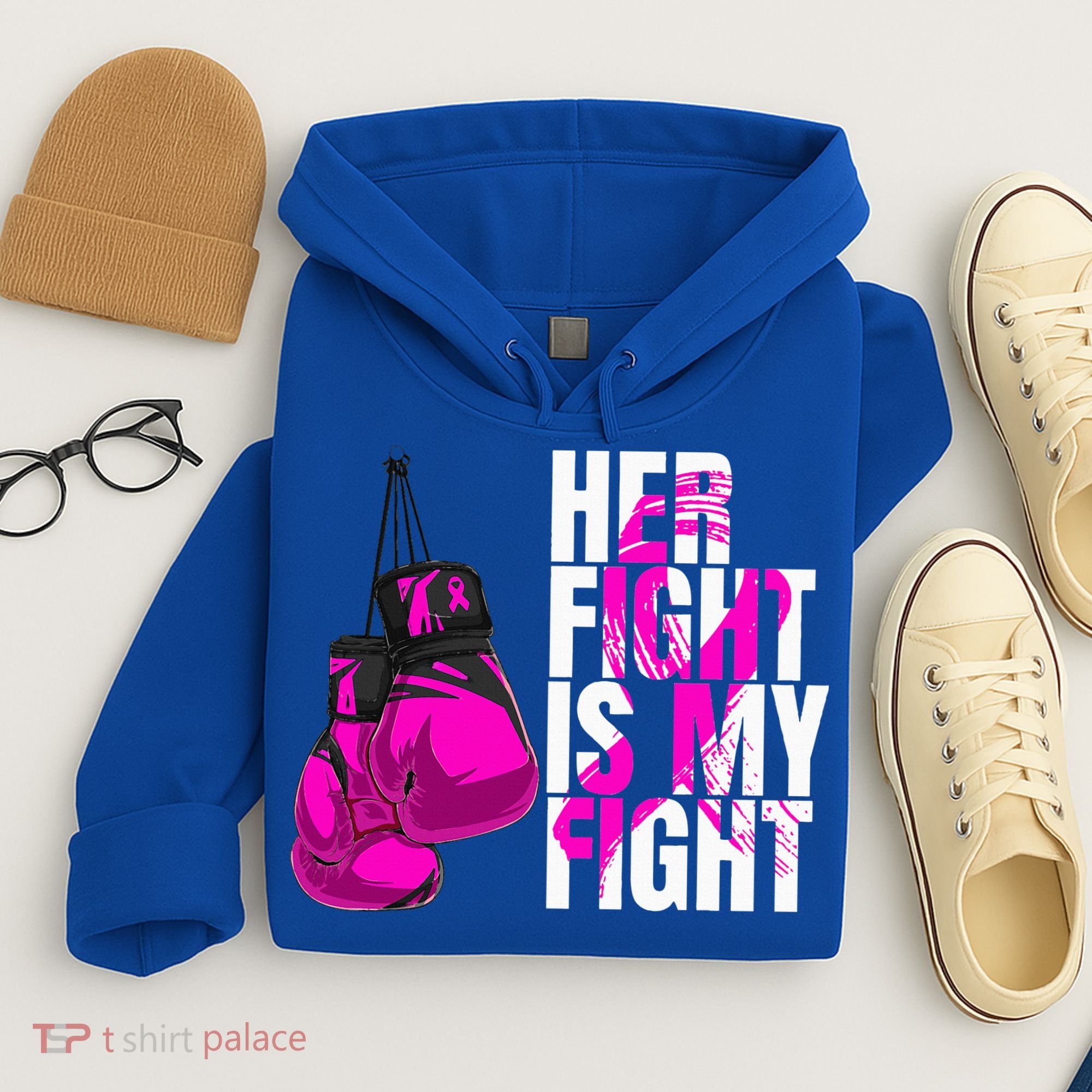 Breast Cancer Awareness Husband Support Squad Hoodie