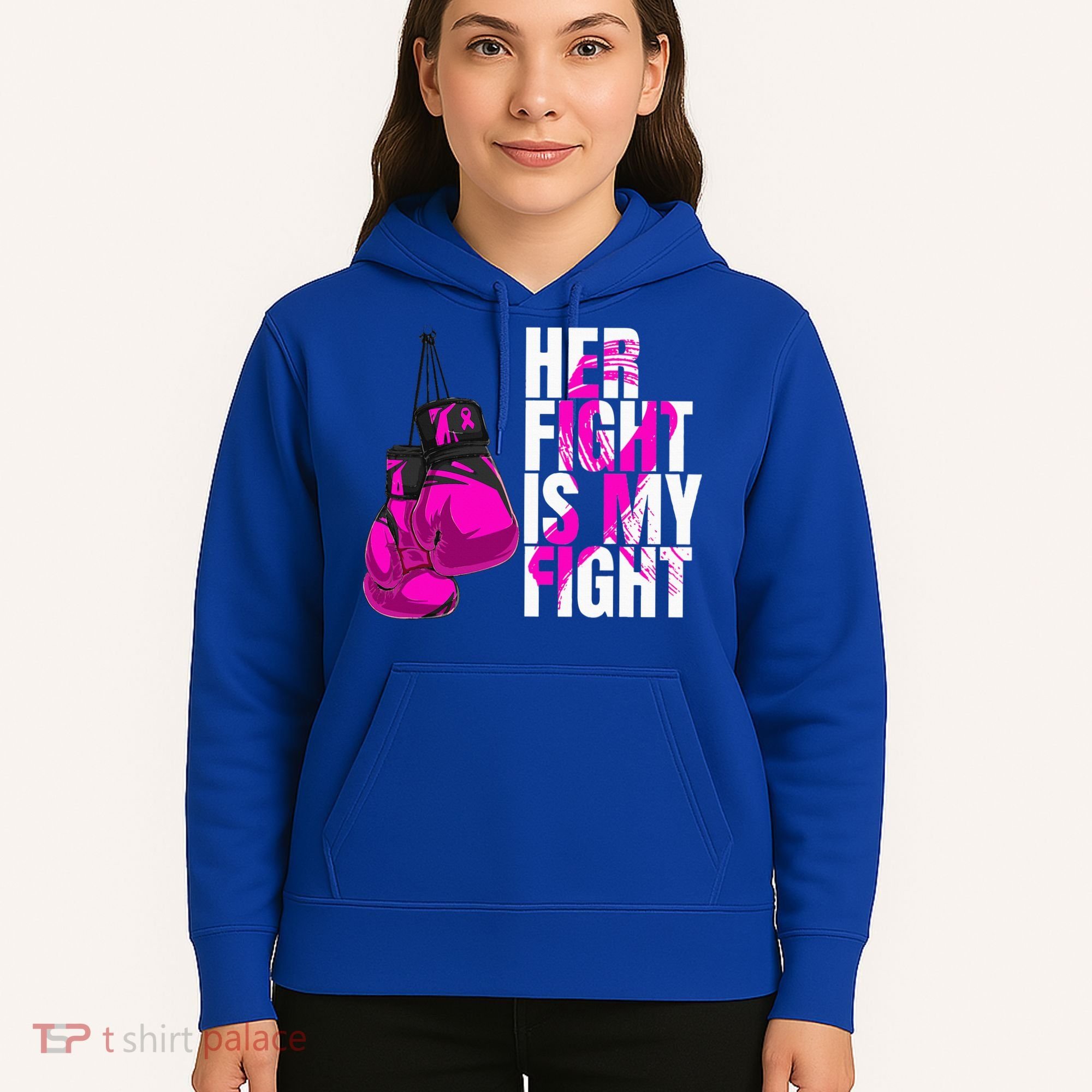 Breast Cancer Awareness Husband Support Squad Hoodie