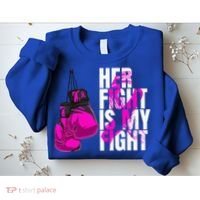Breast Cancer Awareness Husband Support Squad Sweatshirt thumb 2