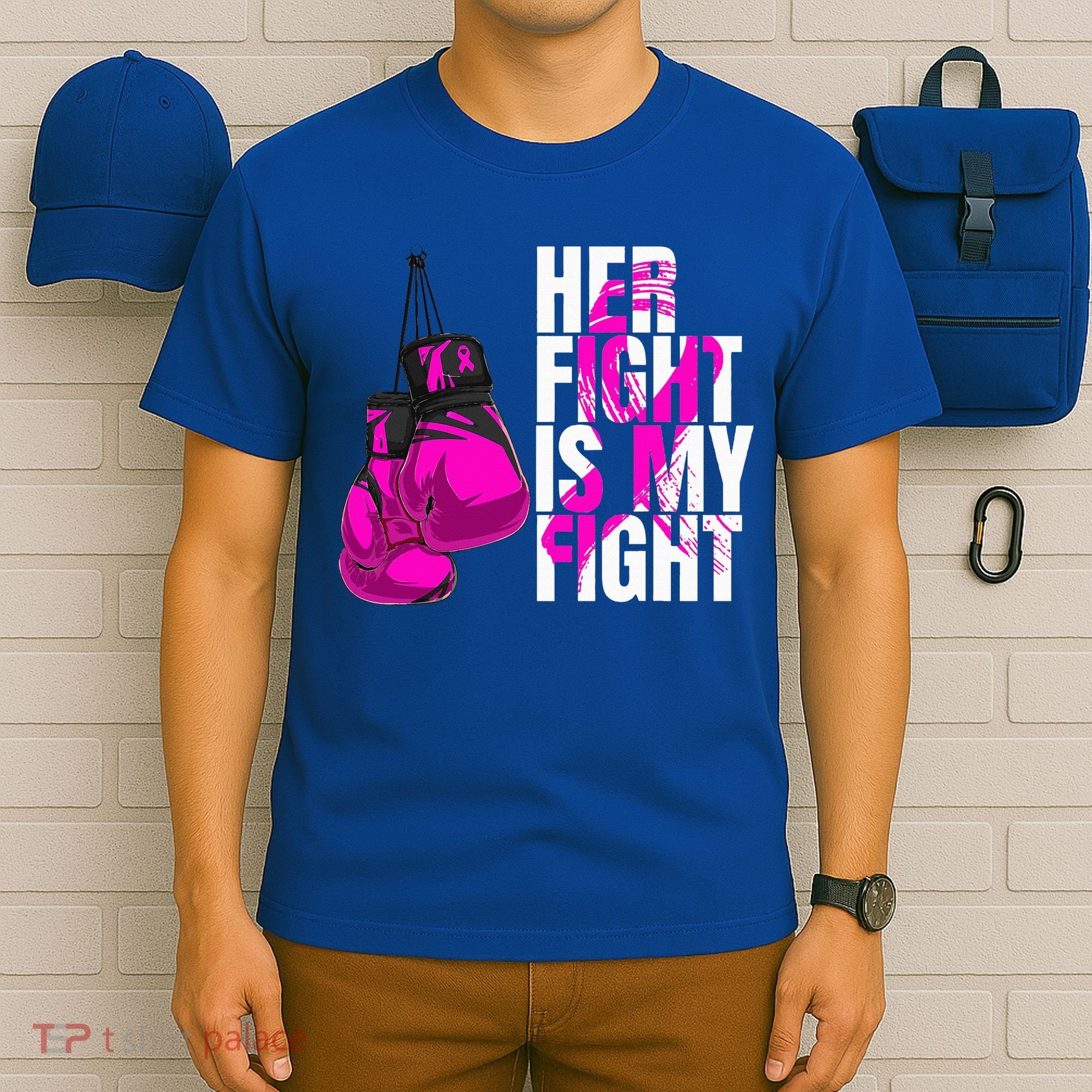 Breast Cancer Awareness Husband Support Squad T-Shirt
