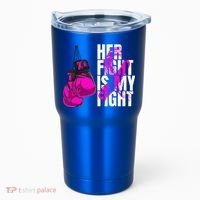 Breast Cancer Awareness Husband Support Squad Tumbler thumb 0