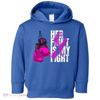 Breast Cancer Awareness Husband Support Squad Toddler Hoodie
