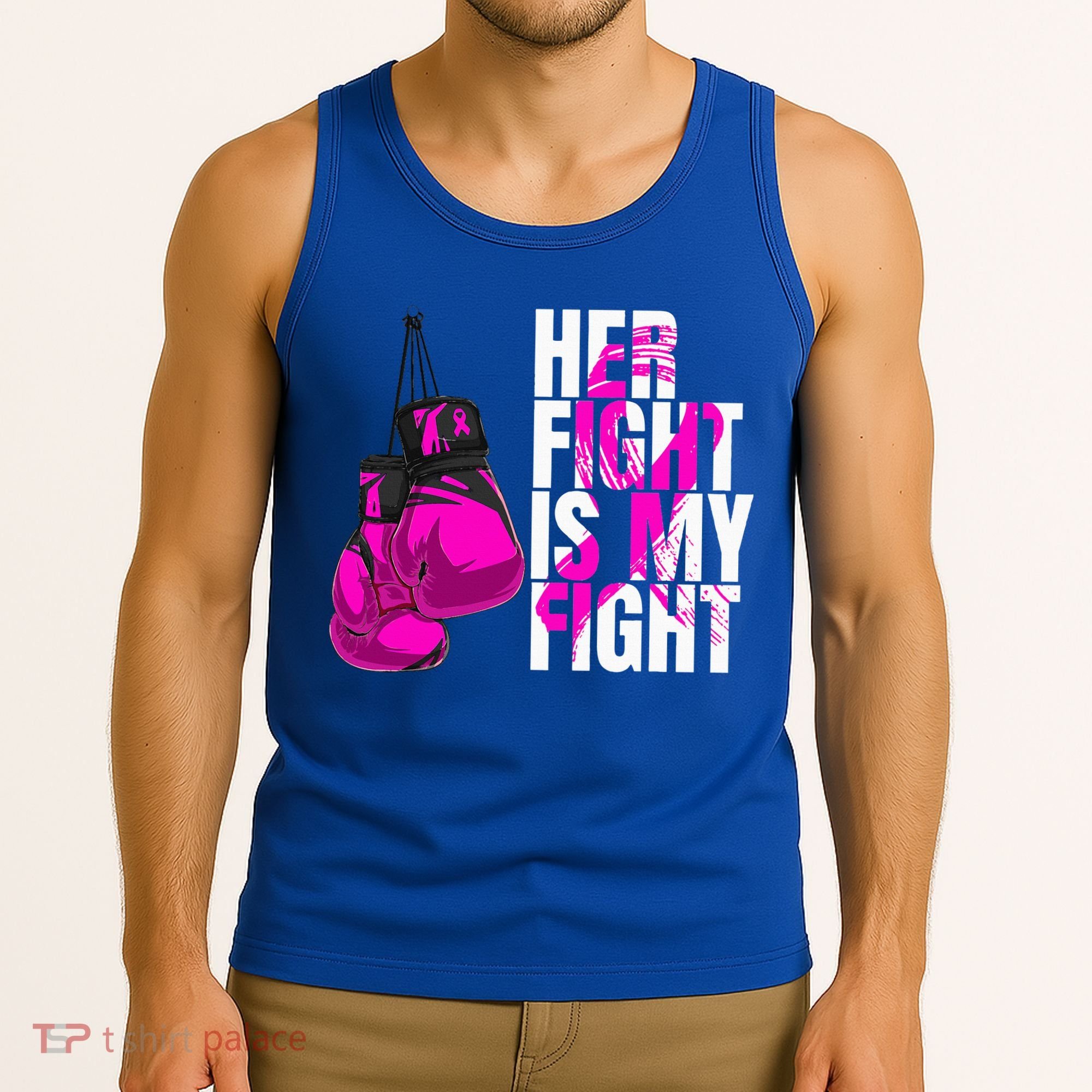 Breast Cancer Awareness Husband Support Squad Tank Top