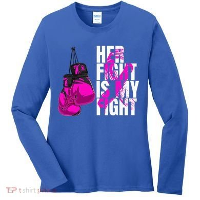 Breast Cancer Awareness Husband Support Squad Women's Long Sleeve Shirt