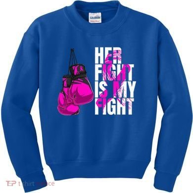 Breast Cancer Awareness Husband Support Squad Kids Sweatshirt
