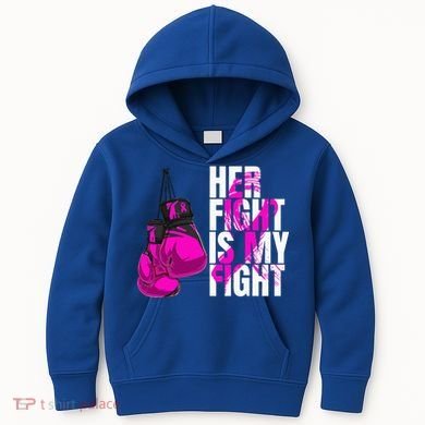 Breast Cancer Awareness Husband Support Squad Kids Hoodie